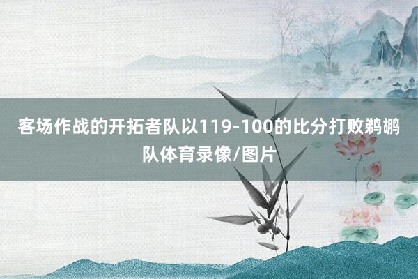 客场作战的开拓者队以119-100的比分打败鹈鹕队体育录像/图片