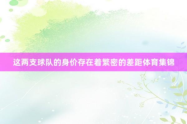 这两支球队的身价存在着繁密的差距体育集锦