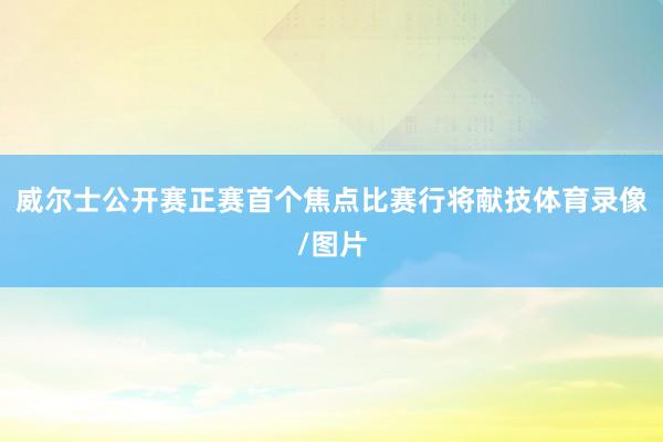 威尔士公开赛正赛首个焦点比赛行将献技体育录像/图片