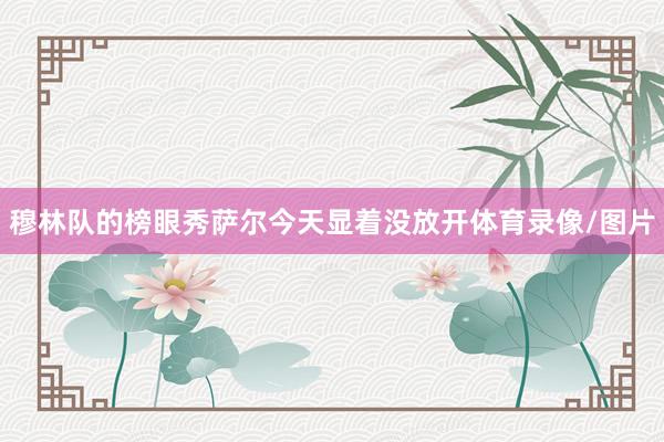 穆林队的榜眼秀萨尔今天显着没放开体育录像/图片