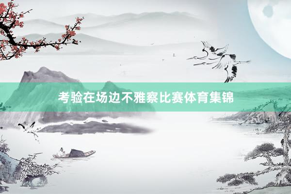 考验在场边不雅察比赛体育集锦
