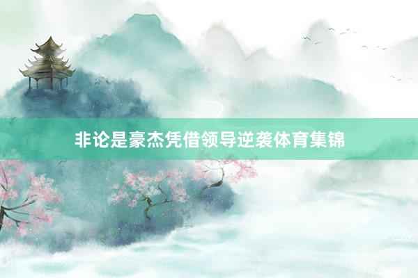 非论是豪杰凭借领导逆袭体育集锦