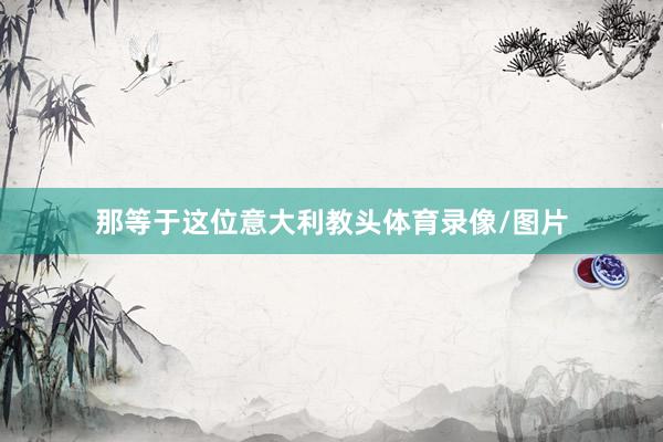 那等于这位意大利教头体育录像/图片