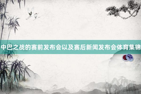 中巴之战的赛前发布会以及赛后新闻发布会体育集锦