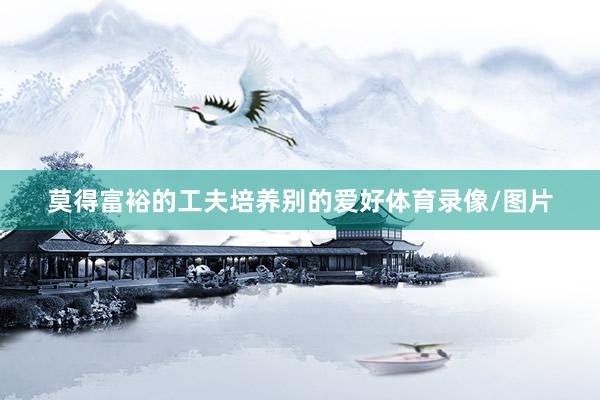 莫得富裕的工夫培养别的爱好体育录像/图片