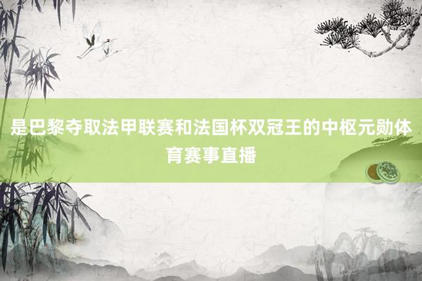 是巴黎夺取法甲联赛和法国杯双冠王的中枢元勋体育赛事直播