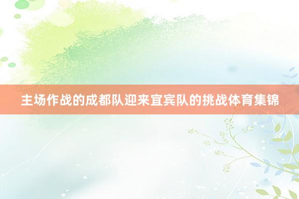 主场作战的成都队迎来宜宾队的挑战体育集锦