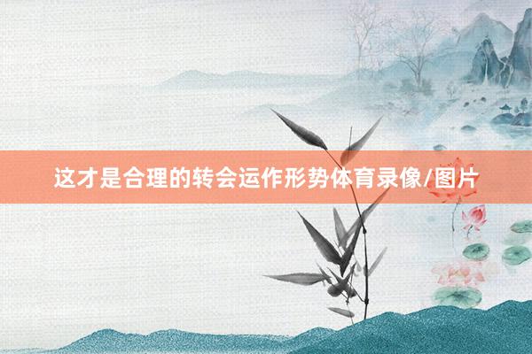 这才是合理的转会运作形势体育录像/图片