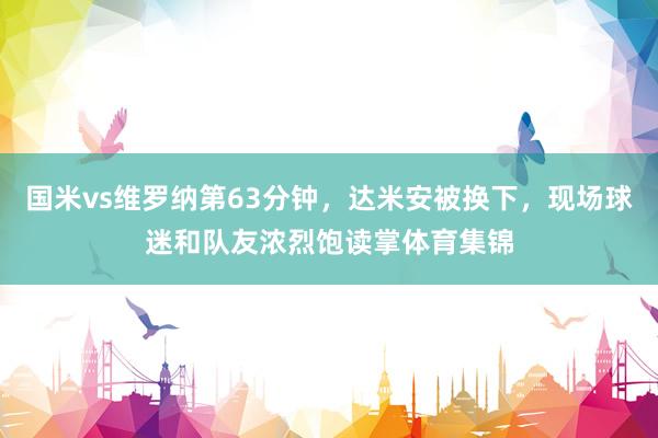 国米vs维罗纳第63分钟，达米安被换下，现场球迷和队友浓烈饱读掌体育集锦