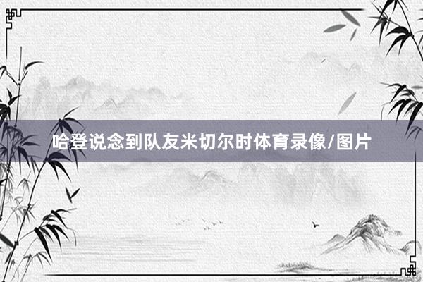 哈登说念到队友米切尔时体育录像/图片